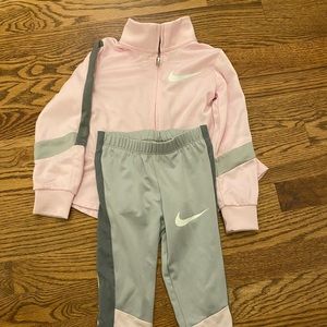 Girls Nike pink and gray jumpsuit size 3T